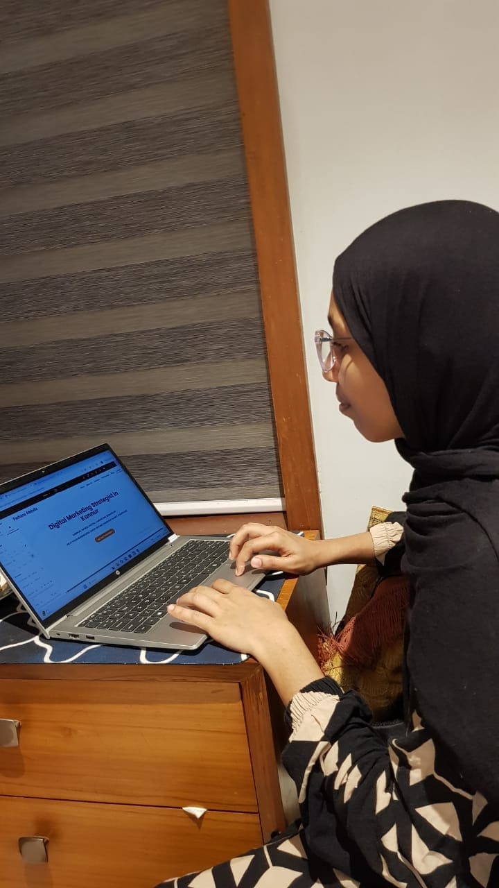 Digital Marketing strategy planning on laptop